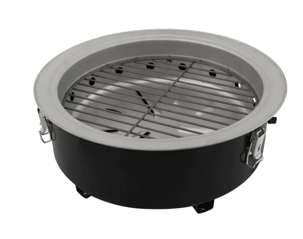 Dyna-Glo Compact Charcoal Bullet Smoker and Grill in High Gloss Black DGVS390
