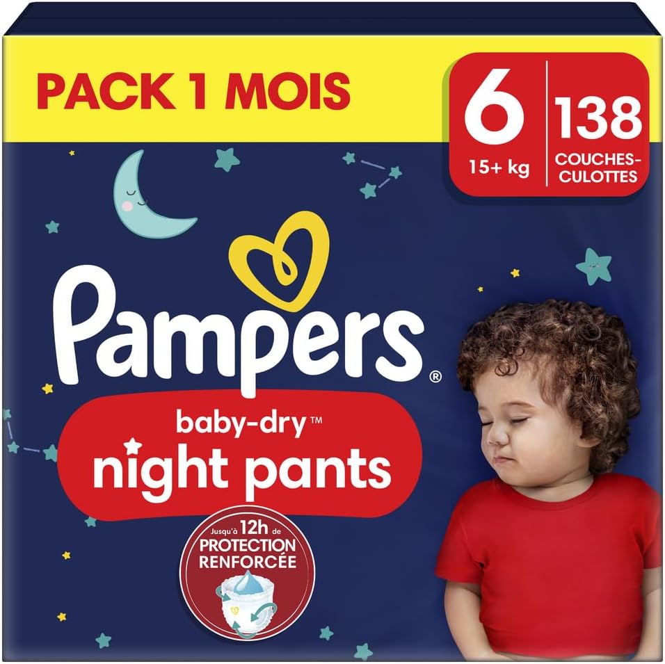 Pampers Night Pants Couches-Culottes Pour La Nuit Taille 6 (15+ kg